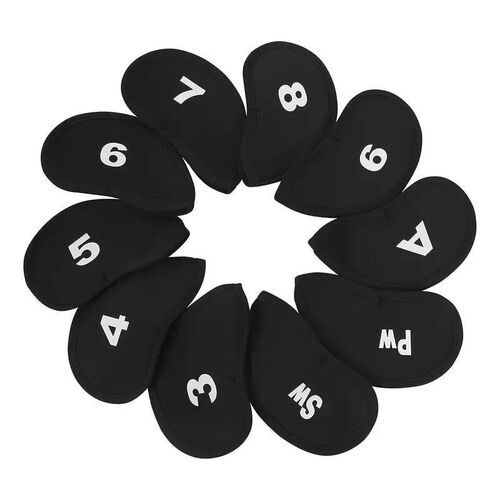 10pcs Golf Head Cover Club Iron Putter Head Protector Set