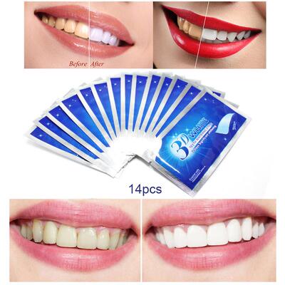 28Pcs/14Pair 3D White Gel Teeth Whitening Strips Oral Hygien