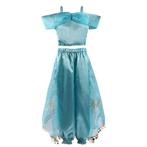 Girls Jasmine Dress Arabian Princess Costume Kids Birthday P