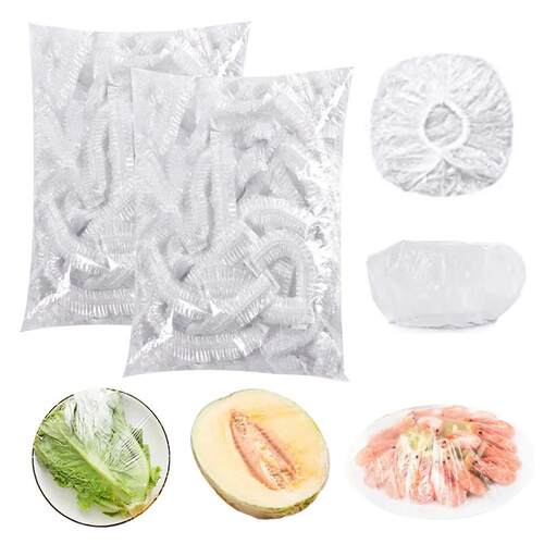 100pcs Disposable plastic bag Food ver Wrap Elastic Food bag