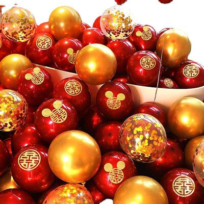 10 inch 2.2g latex double-layer pomegranate red wedding ball