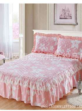 Washed Cotton L Lace imitatio0 Cotton Padded Solid Color Sin