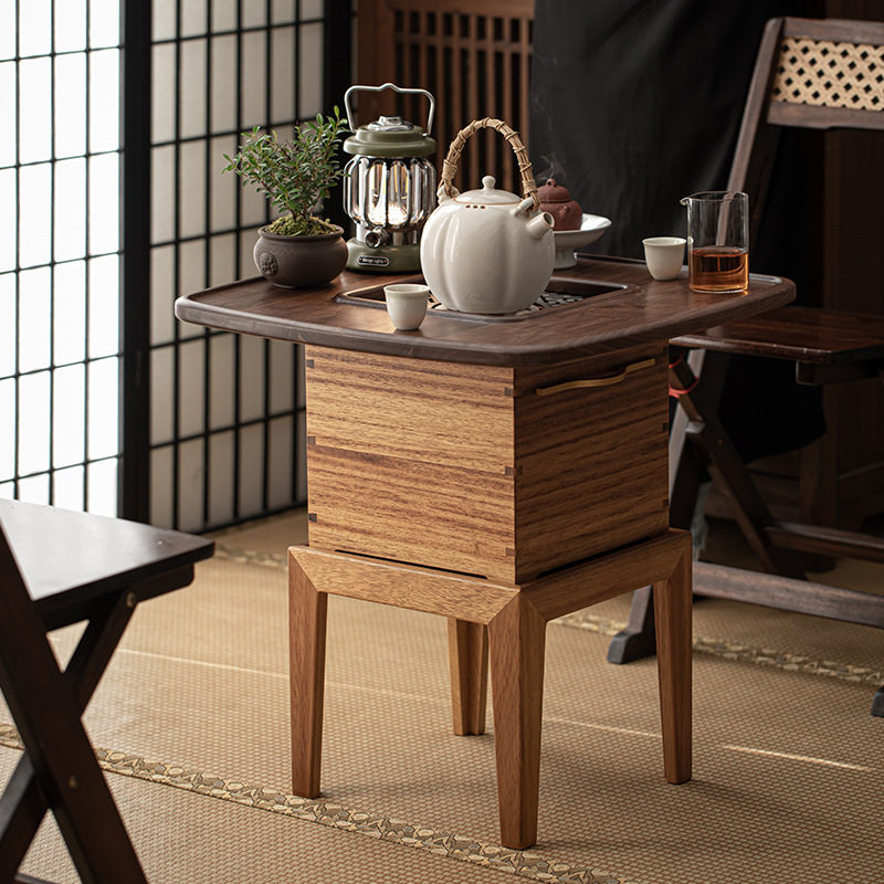 清欢丨胡桃木火钵碳烤炉箱 实木多功能边茶桌 茶空间围炉煮茶桌,住宅家具,家用茶台/茶桌,淘宝优惠券,粉丝福利购,淘宝优惠卷