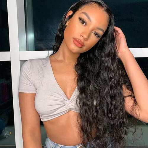 New Wig Womens Black Long Curly Hair Corn Hot African Small