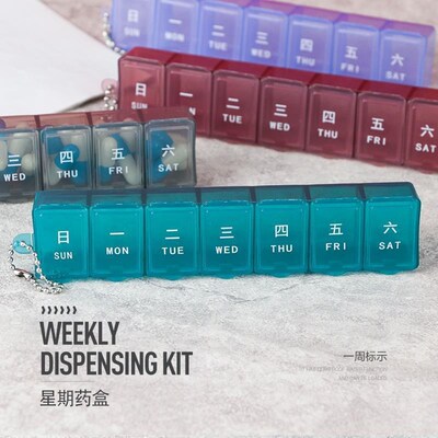 Pill Box Holder Weekly Medicine Storage Organizer Container
