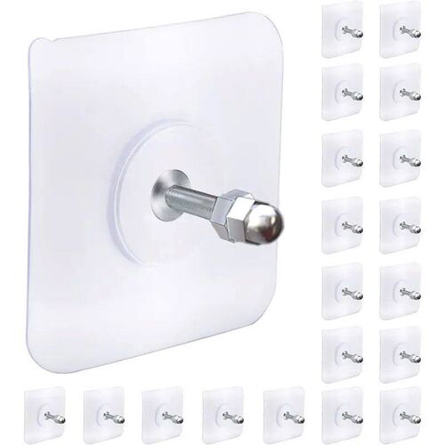 2-10Pcs Screw Wall Hooks Self Adhesive Hangers Seamless Nail