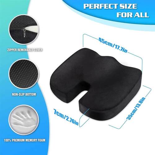 1Pcs Coccyx Seat Cushion Memory Foam U-Shaped Pillow for Cha