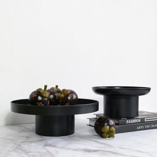 Nordic Plastic Acrylic Round Storage Tray Tea Food Dishes Dr