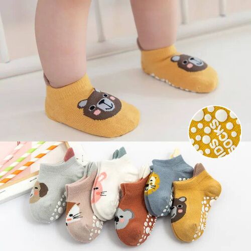Winter Spring Anti Slip Baby Socks Cute Cartoon Animal Lette
