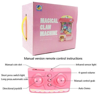 Clip Doll Claw Machine Coin Operated DIY Mini Candy Doll Gra