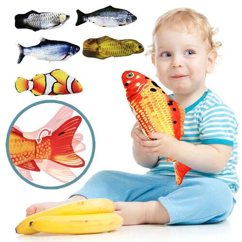 Baby Electric Fish Toy Plush Simulation Animal Electric Swin