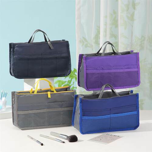Multifunctional Bi-fold Storage Bag Double Zipper Large Capa