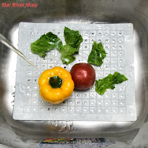 Quick Drain Kitchen Table Anti Slip Soft Rubber Sink Mat Dry