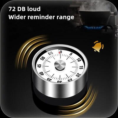 Magnet Adsorption Kitchen Timer Mechanical Alarm Clock Cooki