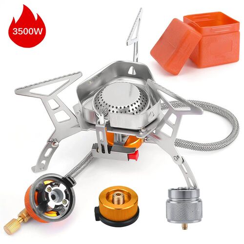 Camping WindProof Gas Stove Outdoor Tourist Burner Strong Fi