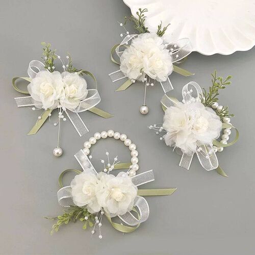 Girls Bridesmaid Wrist Corsage Bridal Prom Party Boutonniere