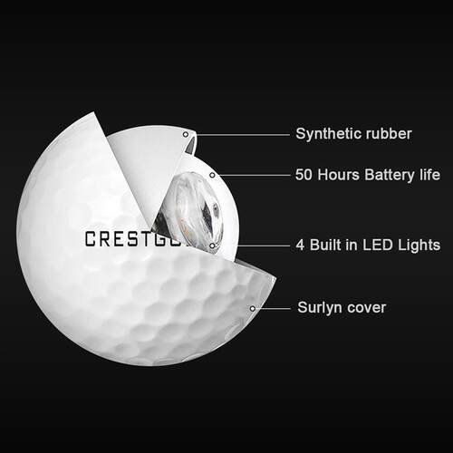 6Pcs Light Up Glowing LED Golf Ball Luminous, Glow In The Da