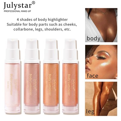 4 Color Bronze Body Shimmer Oil Face Brighten Glow Pearl Whi