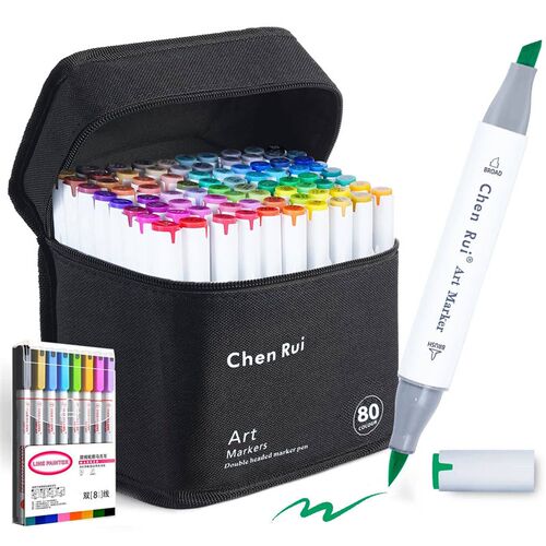 48/60/80/120 Colors Dual Tip Brush&Chisel Permanent Art Mark