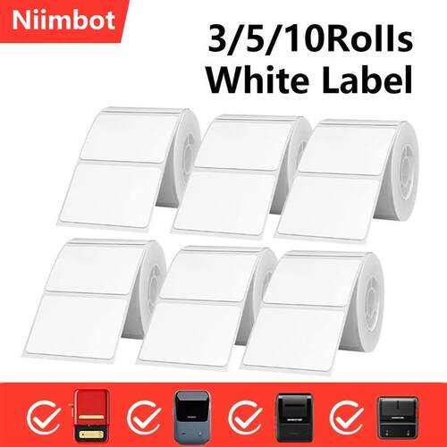 NiiMbot B1 B21 Mini Thermal Portable Label Printer 1/10Rolls