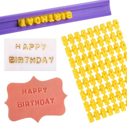 Letter Number Cookie Mold Alphabet Press Stamp DIY Printing