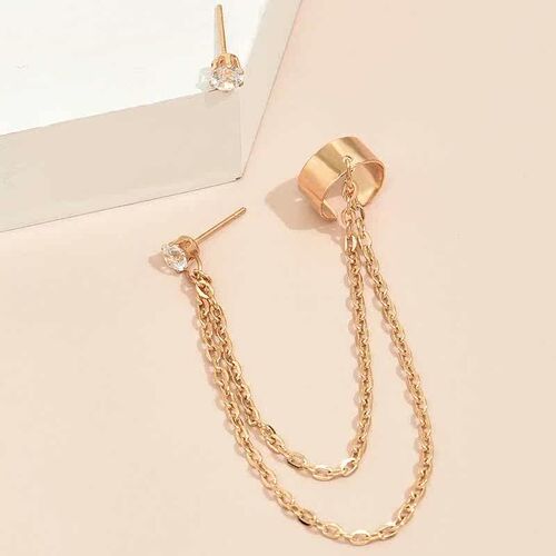 New long tassel chain ear clip personality fashion tend ear