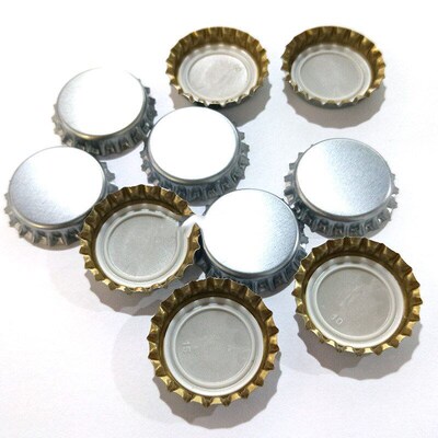 100pcs! New Beer Bottle Caps metal Iron Capping lid caps wit