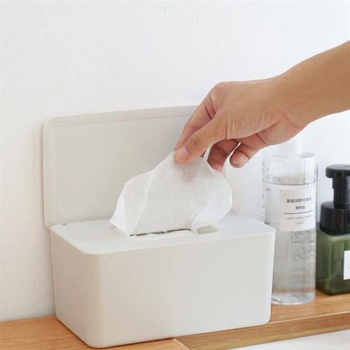 Wet Wipes Dispenser Holder with Lid Dustproof Tissue Storage