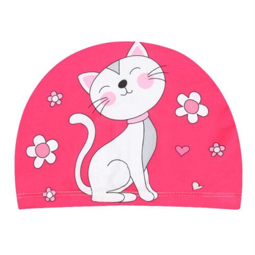 Swimming Cap for Children Elastic Fabric Cute Cartoon for Lo