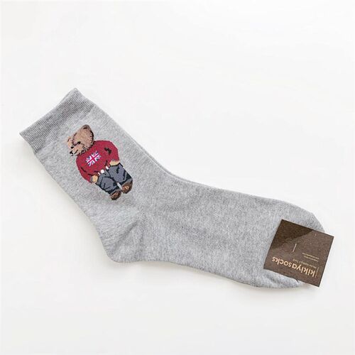 Cartoon gentleman bear Men's Socks Cotton Harajuku Skate