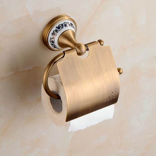 Bathroom Tissue Holder/Toilet Paper Holder Antique Brass Wal