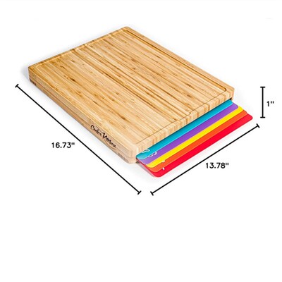 Bamboo Cutting Board Set Wood Wooden Chopping  Kitchen