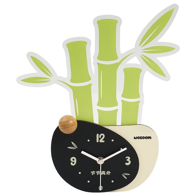 Mndeld节节高升竹子好寓意摆件客厅入户玄关时钟摆放式装饰品,家居饰品,桌面摆件,淘宝优惠券,粉丝福利购,淘宝优惠卷