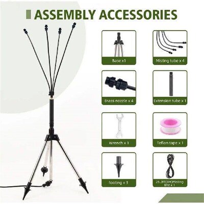Patio Standing Misters Adjustable Height Portable Stand