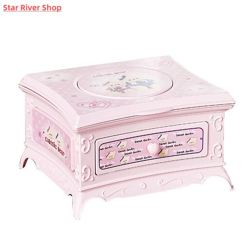 Makeup Mirror Jewelry Box Music Box Dancing Ballerina Drawer