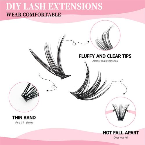 Lashes Clusters Set Extensons Kt Fake eyelashes Mx Lash Clus