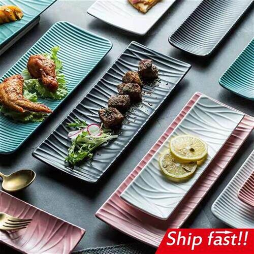 ceramic dessert tray creative dish sushi plate baking oven