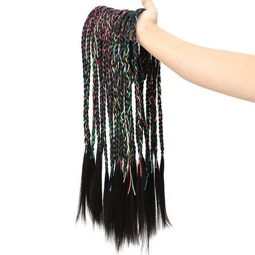 Hair band with head band, net, red color rope, dirty braid,