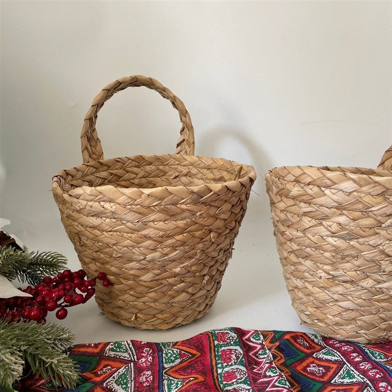 (拍一发二)草编壁挂花篮花筐挂墙篮子挂篮插花编织阳台挂花盆,家居饰品,花篮,淘宝优惠券,粉丝福利购,淘宝优惠卷