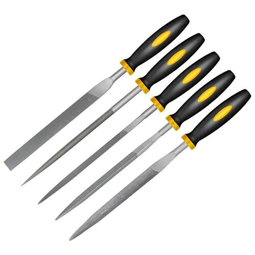 3*140/4*160mm 5pcs Alloy Steel File Set Precision Round Half
