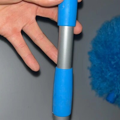 Extended retractable ceiling fan duster, circular dusting