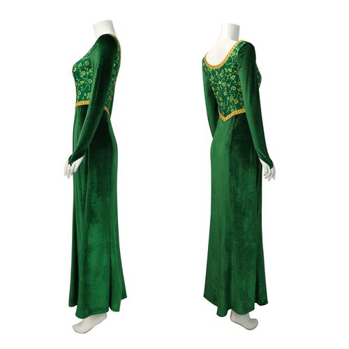 Shrek Cosplay Costumes Princess Fiona Printing Dress Women S