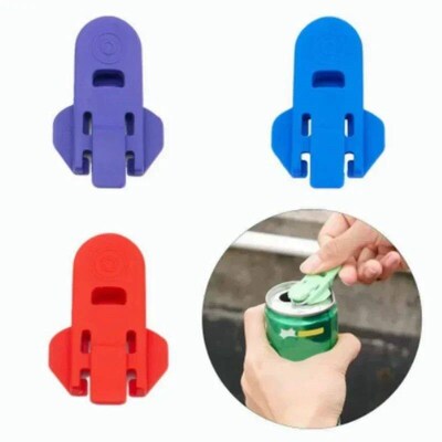 6PCS Easy Can Opener Bottle Opener Plastic Drink Lid Random