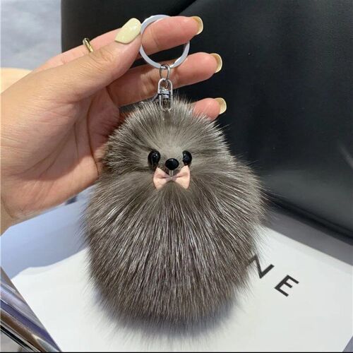 Real Fox Tail Fur Keychain Cute Car Bag Charm HighEnd Ins St