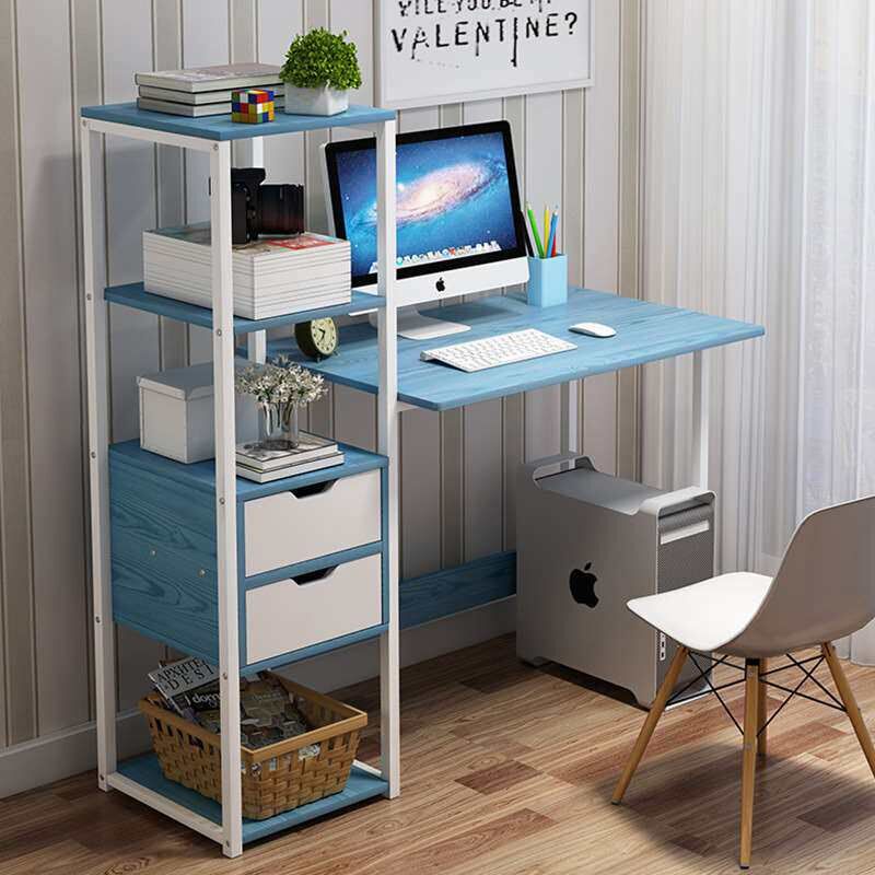 Computer Desk Simple Desktop Office Desk Home Desk Bookshelf