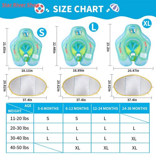 New Upgrades Baby Swimming Float Inflatable Infant Floating