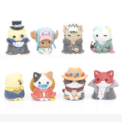 8Pcs/Set One Piece Cat Cos Tony Tony Chopper PortgasD Ac