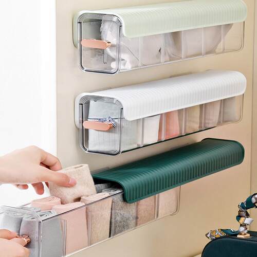 Wall Hanging Transparent Underwear Panties Storage Box Socks