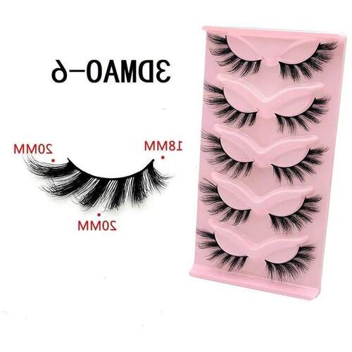 Cat eye Eyelashes 3D Natural False Lashes Fluffy Soft Cross