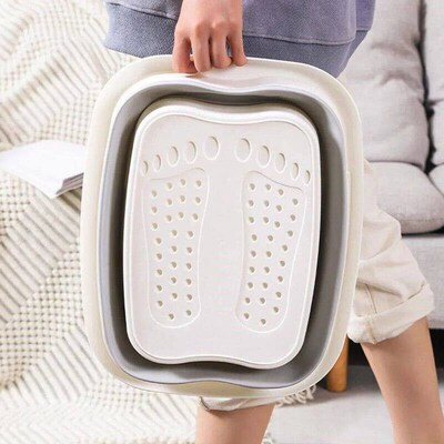 1pc-Foot Massage Bucket Soaking Bucket Folding Basin Spa Foo